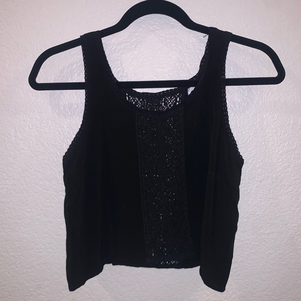 NWOT Very Cute Lacey PacSun Kirra Black Crop Tank Top